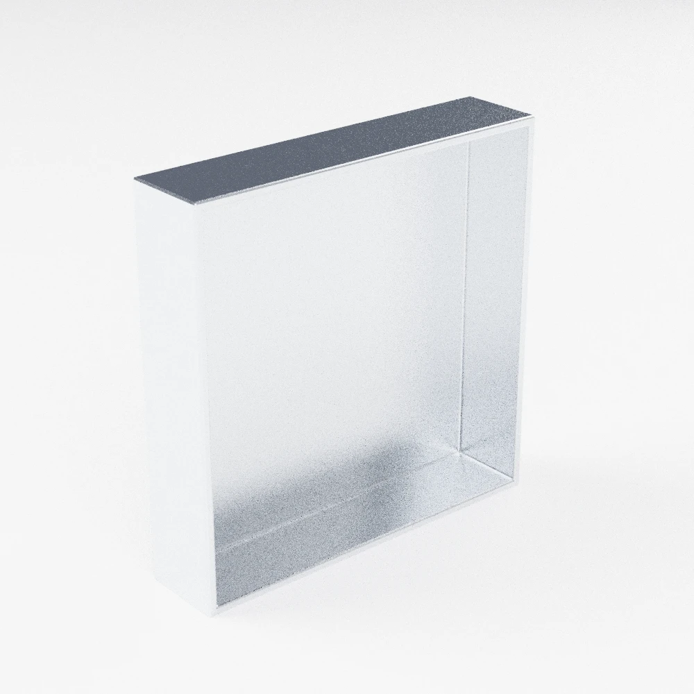 Duct end cap viewed from the collar side