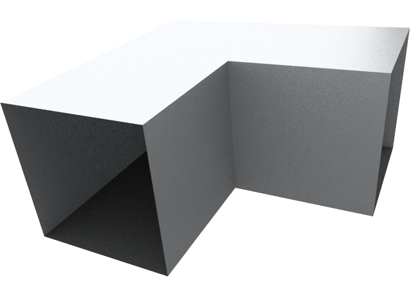 Galvanized steel 90-degree duct elbow for HVAC direction changes