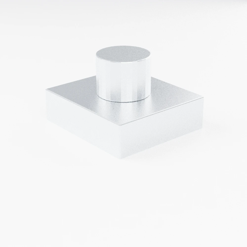 Custom plenum box viewed from the open end, showing the Pittsburgh-locked corner seams