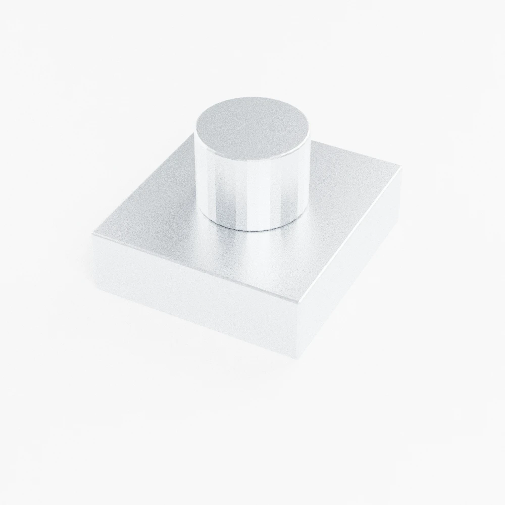 Custom plenum box side view showing the height and the top outlet