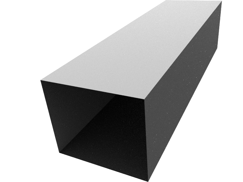 Stainless steel straight duct for commercial kitchens and clean rooms