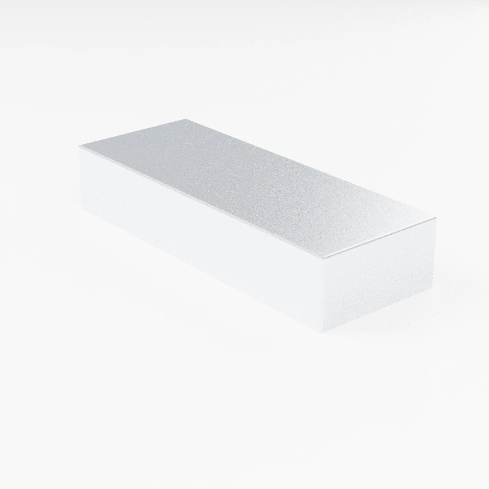 Straight rectangular duct viewed from one open end
